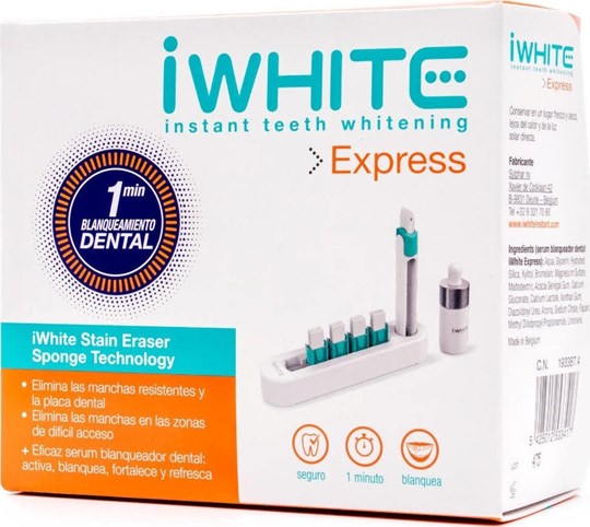 Picture of iWhite Express1 συσκευή λεύκανσης, 5 σφουγγαράκια αφαίρεσης, 1 ορός λεύκανσης δοντιών