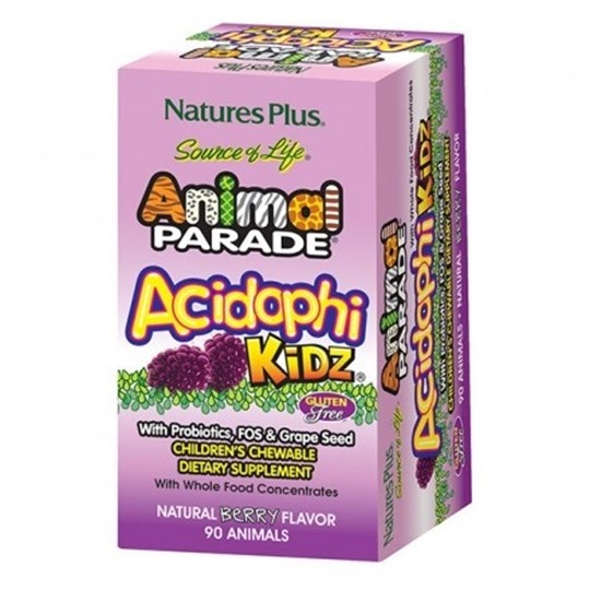 Picture of Natures Plus ANIMAL PARADE ACIDOPHIKIDZ  90chewtabs