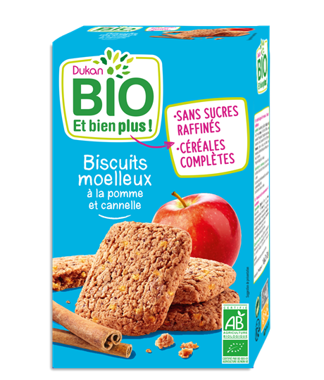 Picture of Dukan BIO Μπισκότα βρώμης με μήλο & κανέλα 150gr