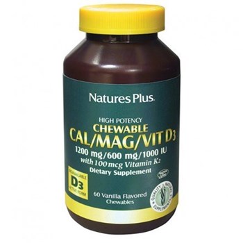 Picture of Natures Plus CAL/MAG/VIT D3/VIT K2 Vanilla 60 tab