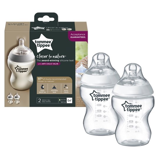 Picture of TOMMEE TIPPEE Closer To Nature μπιμπερό 260ml - μικρή ροή 2 τεμαχίων