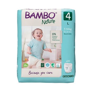 Picture of Πάνα Βρακάκι Bambo Nature no4 (7-14kg) 100 τεμ.