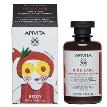 Picture of APIVITA KIDS Σαμπουάν & Conditoner με μέλι & ρόδι 250ML