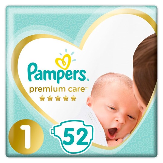 Picture of Pampers Premium Care Πάνες Μέγεθος No1 Newborn (2-5kg) 52 Πάνες