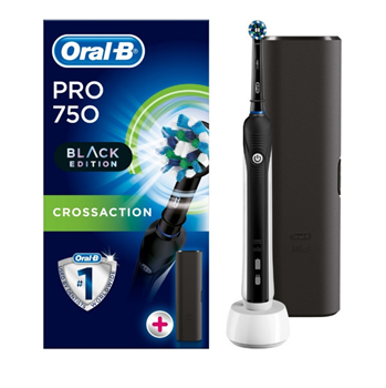 Picture of Oral-B Pro 750 3D CrossAction Black Edition + Δώρο Θήκη Ταξιδιού