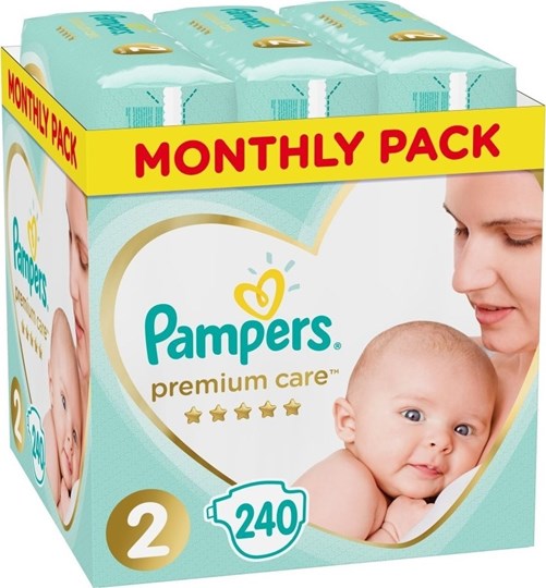 Picture of Pampers Premium Care Πάνες Μέγεθος 2 Monthly 4-8kg 240 Πάνες