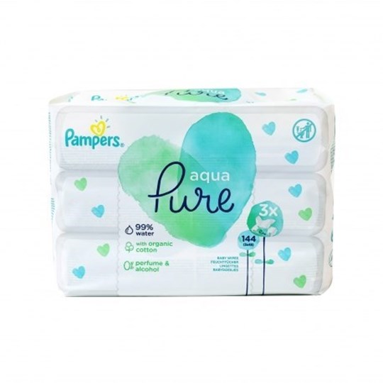 Picture of Pampers Aqua Pure Μωρομάντηλα 144 (3×48τεμ)