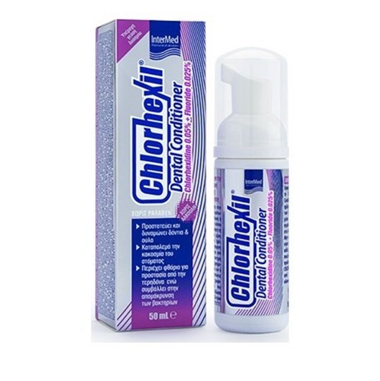 Picture of INTERMED Chlorhexil Dental Conditioner Φθοριούχος στοματικός αφρός με 0.05% χλωρεξιδίνη 50ml