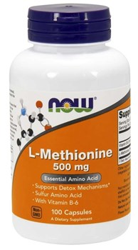 Picture of NOW L-Methionine 500mg 100caps