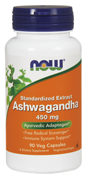 Picture of NOW Ashwagandha Extract 450 mg 90Veg Capsules