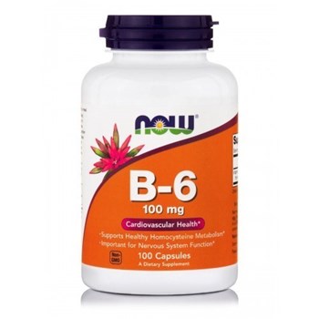 Picture of NOW  Vitamin B-6 100 mg 100 Capsules