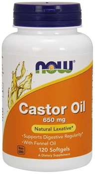 Picture of NOW CASTOR OIL 650mg 120Sgels