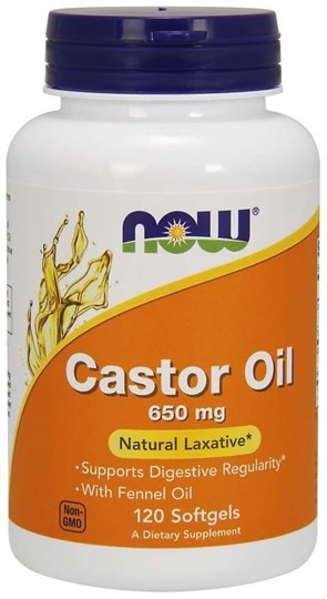 Picture of NOW CASTOR OIL 650mg 120Sgels
