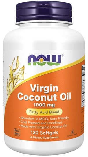Picture of NOW Virgin Coconut Oil 1000 mg Softgels