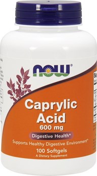 Picture of NOW Caprylic Acid 600 mg 100Softgels