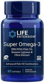 Picture of Life Extension Super Omega-3 EPA/DHA with Sesame Lignans & Olive Extract 60softgels