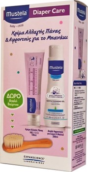 Picture of Mustela Set Κρέμα Αλλαγής Πάνας 100ml & Gentle Cleansing Gel 200ml & Δώρο Απαλή Βούρτσα