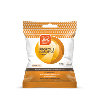 Picture of VITORGAN Pharmalead Cough Candies Propolis Eucalyptus Vitamin C Orange 40gr