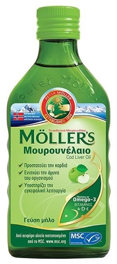 Picture of MOLLERS Μουρουνέλαιο υγρό 250ml Apple