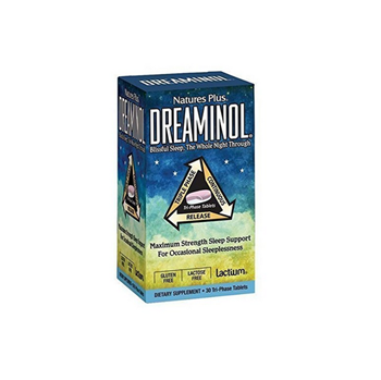 Picture of Natures Plus Dreaminol Tri-phase Melatonin Complex 30tabs