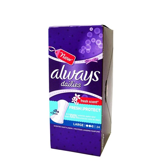 Picture of ALWAYS ΣΕΡΒΙΕΤΑΚΙΑ DAILIES FRESH & PROTECT LARGE/FRESH SCENT (24τεμ.)