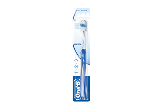 Picture of ORAL-B Οδοντόβουρτσα Indicator 1-2-3 40mm Μπλε 1τμχ