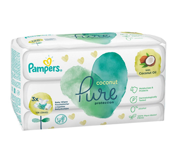 Picture of Pampers Coconut Pure Μωρομάντηλα (3x42) 126τμχ