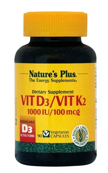 Picture of Natures Plus VITAMIN D-3 / K-2 1000IU 90CAPS