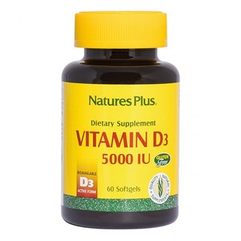 Picture of Natures Plus VITAMIN D-3 5000IU 60SOFTGELS