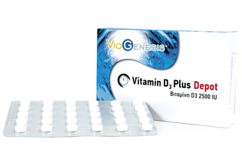 Picture of Viogenesis Vitamin D3 Plus Depot 2500iu 90 κάψουλες