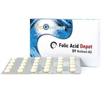 Picture of Viogenesis Folic Acid Depot 600μg 90 ταμπλέτες