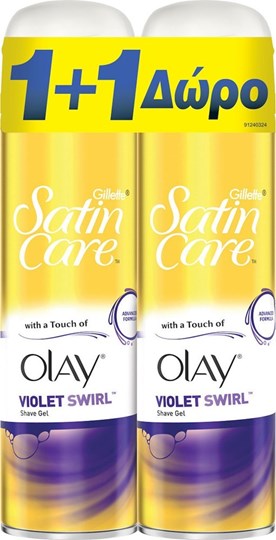 Picture of Gillette Satin Gel Touch Of Olay Violet 200ml + 200ml