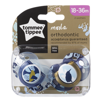 Picture of TOMMEE TIPPEE Πιπίλες σιλικόνης MODA 18-36 μηνών για αγόρι 2ΤΕΜ