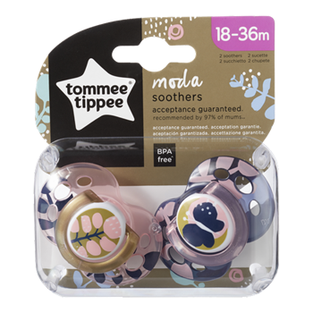 Picture of TOMMEE TIPPEE Πιπίλες σιλικόνης MODA 18-36 μηνών για κοριτσι 2ΤΕΜ