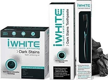 Picture of iWhite Set Dark Stains Σύστημα Λεύκανσης Δοντιών για Σκούρους Λεκέδες 1τμχ + Δώρο Dark Stains Οδοντόκρεμα 75ml + iWhite Οδοντόβουρτσα 1τμχ