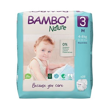 Picture of Πάνα Bambo Nature Midi (4-8kg)  No. 3 Συσκευασία 28 Τεμαχίων