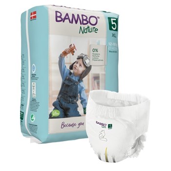Picture of Πάνα Βρακάκι Bambo Nature Junior (12-18kg) No.5 Συσκευασία 95 Τεμαχίων