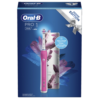 Picture of Oral-b Pro 1 750 Pink Design Edition & Θήκη Ταξιδίου 1τμχ