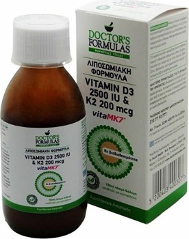 Picture of Doctor's Formulas Vitamin D3 2500iu & K2 200mcg 2500iu 150ml