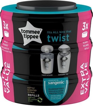 Picture of Tommee Tippee Twist and Click Ανταλλακτικές Σακούλες Για Κάδο Απόρριψης Πάνας 3τμχ