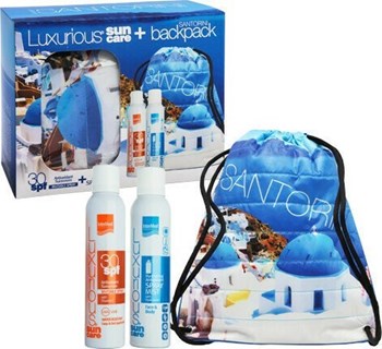 Picture of Intermed Luxurious Santorini Sunscreen Invisible Spray SPF30 200ml, Hydrating Antioxidant Spray Mist 200 ml & Backpack
