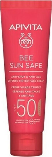 Picture of Apivita Bee Sun Safe Anti-spot & Anti-age Spf50 Defense Tinted Face Cream 50ml SPF50 50ml
