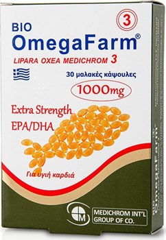 Picture of Medichrom Bio Omega Farm Extra Strength EPA/DHA 1000mg 30 μαλακές κάψουλες