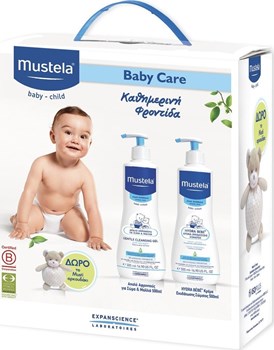 Picture of Mustela Gentle Cleansing Gel 500ml & Hydra-Bebe Body Lotion 500ml & Δώρο Αρκουδάκι