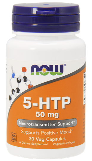 Picture of Now Foods 5-HTP 50 mg 30 Veget.caps