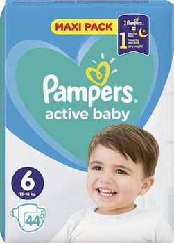 Picture of Pampers Active Baby Maxi Pack No.6 (13-18kg) 44τμχ