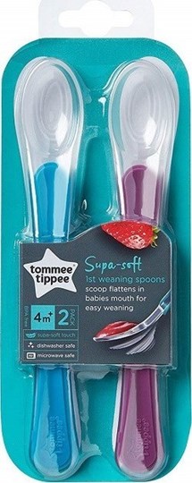 Picture of Tommee Tippee Supa-Soft Κουτάλια Σιλικόνης Blue-Purple 4m+ 2τμχ