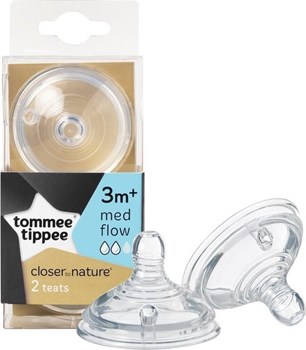 Picture of Tommee Tippee Θηλές σιλικόνης Closer to Nature - μέτριας ροής 3m+