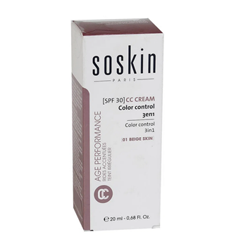 Picture of Soskin CC Cream Color Control 3in1 01 Beige Skin SPF30 20ml