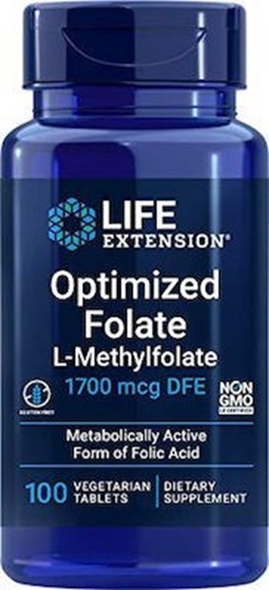 Picture of Life Extension Optimized Folate 1700mcg 100caps